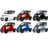 Voiture électrique mini 4x4 tout-terrain EEC L6e pour personnes à mobilité réduite avec espace de chargement, caméra, galerie de toit métallique et sièges en cuir