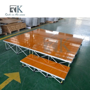 Customized Portable Folding <b>Stage</b> <b>Platform</b> Black Aluminum Alloy Outdoor Event Wedding <b>Stage</b> - Product Image 2