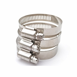 Fascetta stringitubo americana perforata regolabile da 12,7 mm, resistente, in acciaio, con finitura lucida - Product Image 4