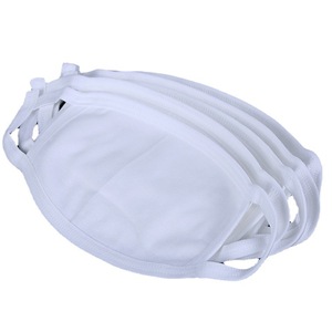 Masque facial en coton Huameiman, 3 couches, réutilisable, protection contre la poussière, utilisation quotidienne, masque en tissu blanc - Product Image 3