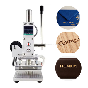 WT-90TSL Small Manual Digital Hot Stamping Machine Gold Silver Foil <strong>Leather</strong> Creasing Machine Pvc Paper Custom Logo <strong>Stamp</strong> - Product Image 1