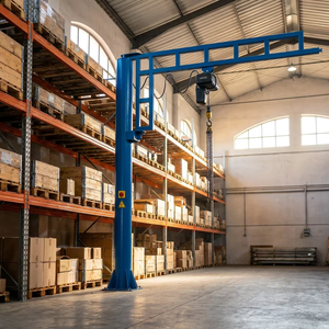 Grúa de pilar Anbo serie <span class=keywords><strong>BZN</strong></span> de 1-2 toneladas con brazo giratorio de 360 grados, montaje en suelo, componente PLC, 1 año de garantía de fábrica - Product Image 5