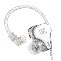 Nouveaux écouteurs intra-auriculaires filaires KZ DQ6 HiFi pour la musique et le sport avec câble plaqué argent 2PIN KZ EDX ZSN PRO ZSX