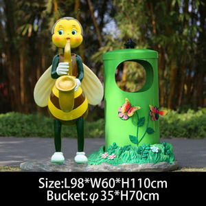 Namchi - Cubo <span class=keywords><strong>de</strong></span> <span class=keywords><strong>Basura</strong></span> <span class=keywords><strong>de</strong></span> Fibra <span class=keywords><strong>de</strong></span> Vidrio con Forma <span class=keywords><strong>de</strong></span> Animal <span class=keywords><strong>de</strong></span> Dibujos Animados, Tamaño Real, Impermeable, con Mano Realista para Sujetar, para Exteriores - Product Image 4