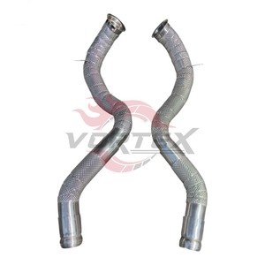Tubo de Escape de Alto Rendimiento Vortex de Acero Inoxidable 304 con Protección Térmica para Mercedes Benz C63 C63S W205 C205 4.0T M177 Turbo - Product Image 4