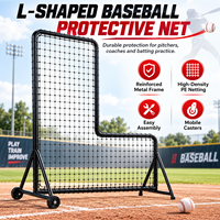 Équipement d'entraînement de poulie en forme de L Portable coupe-vent filet de pratique de frappe de Baseball poulie irrégulière pour l'entraînement de filet de Baseball