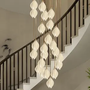 Individuelle Luxuskranz-Glas-Blumentable lange Zeile Kronleuchter-Wandlampe für Hotel dekorative Loft-Wandlampe Lichthänglampen