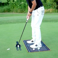 SwingPerfect Golf Carbon Fiber U Shape Putting Board 360 Rotation Stance Aid Ambidextrous 44in Alat Bantu Latihan Penyelarasan Wajah