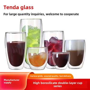 <span class=keywords><strong>Tasse</strong></span> à jus de café <span class=keywords><strong>sans</strong></span> poignée de conception moderne <span class=keywords><strong>tasse</strong></span> à double couche en verre borosilicaté pour la maison tasses en céramique pour hommes - Product Image 3