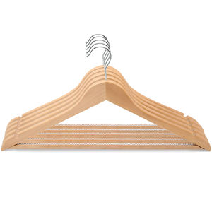 Cintre en bois personnalisé de haute qualité avec logo, en bois massif naturel, finition laquée, pour vêtements d'enfants, chemises et robes, idéal pour <span class=keywords><strong>armoire</strong></span> et salle de bain - Product Image 3