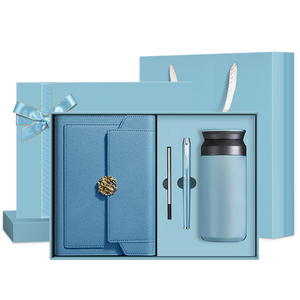 Varios colores de lujo personalizados, cuaderno A5 Pu regalo de negocios termo taza diario con bolígrafo cuaderno de cuero caja de regalo conjunto/ - Product Image 2