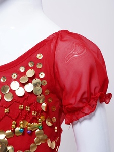 Tenues de danse du ventre pour filles de 2 à 12 ans, haut court et pantalon bouffant, pour fêtes à thème, compétitions, spectacles sur scène, fabricant de costumes - Product Image 3