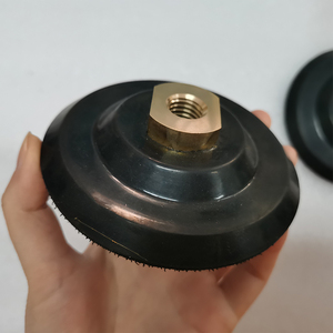 Bantalan belakang karet bantalan belakang kaku hitam untuk bantalan pemoles berlian M14 5/8 "-11 jenis kait dan lingkaran (4 inci) - Product Image 4