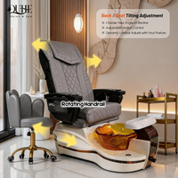Fauteuil de massage électrique professionnel pour pédicure avec dossier réglable et atomisation de brume pour salon de beauté