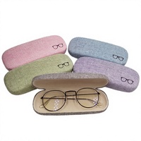Étui à lunettes rigide rectangulaire unisexe de grande taille avec logo personnalisé LQ, fermeture à pression, motif uni pour hommes et femmes, lunettes de lecture