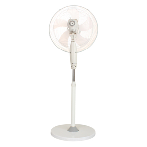 <span class=keywords><strong>Ventilateur</strong></span> mécanique de haute qualité au meilleur <span class=keywords><strong>prix</strong></span>, 5 pales blanches, 16 pouces, base en plastique, hauteur réglable, oscillant, pour usage domestique et extérieur - Product Image 2