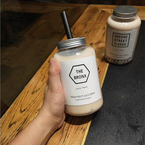 500ml 350ml 250ml vide clair nouvelle conception ronde fruits sirop de café de lait de jus de bouteilles en verre avec couvercle - Product Image 2