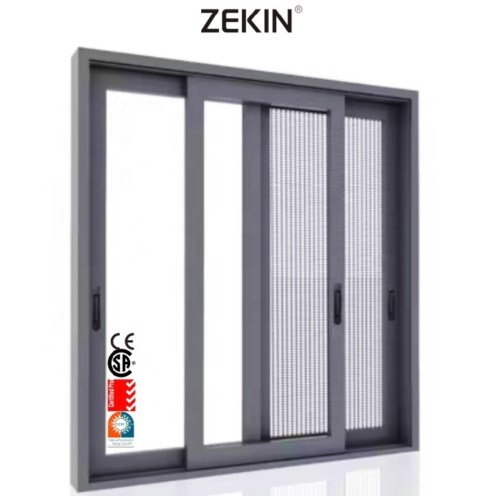 Customized Energy Efficient Sliding Window NFRC AS2047 Certification Double Glass Hurricane Impact Proof Aluminum Sliding Window · image 1