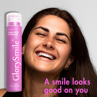 Dentifrice Saveur Fruitée Glorysmile 60g – Bouteille Pompe Idéale pour Voyage, Élimine la Mauvaise Haleine des Fumeurs – Meilleure Vente