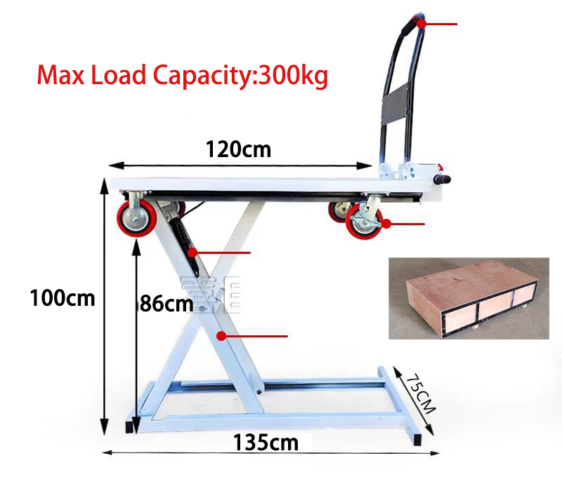 Cheap Price Hydraulic Cargo Folding Lifting Platform Trolley Lithium Battery Drive Hand Carts for Truck