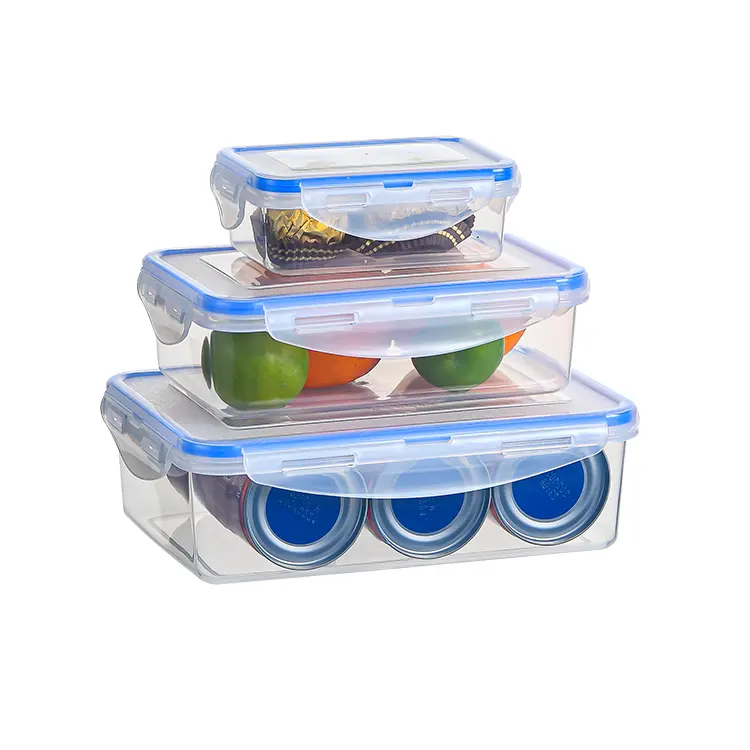 Wholesale stackable reusable Meal Prep BPA Free lettuce crisper storage Food Container set with lid