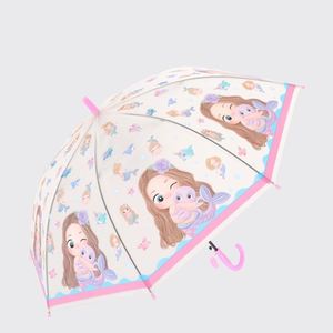 Parapluie de pluie transparent pour enfants, anti-orage, double usage, imperméable, motif dessin animé - Product Image 3