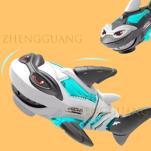 Zhengguang giocattoli azionati a <span class=keywords><strong>batteria</strong></span> per bambini che giocano giocattolo mobile elettrico musicale Swing luminoso di squalo giocattoli con luce e suono - Product Image 5