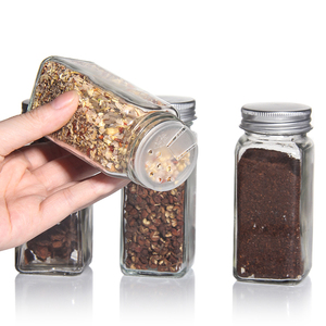 Ucuz fiyat 12 paketleri şeffaf cam baharat kavanoz baharat kavanoz seti bambu kapaklı - Product Image 2