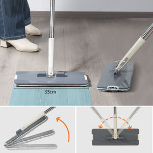HOLAMOPA Serpillère plate magique rotative à 360 degrés et seau avec manche en acier inoxydable pour le nettoyage humide et sec <span class=keywords><strong>de</strong></span> la maison - Product Image 5