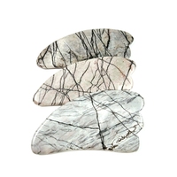 Bricolage Prix favorable Picasso Jaspe en forme de coeur Gua Sha Massage personnalisé Masseur des mains