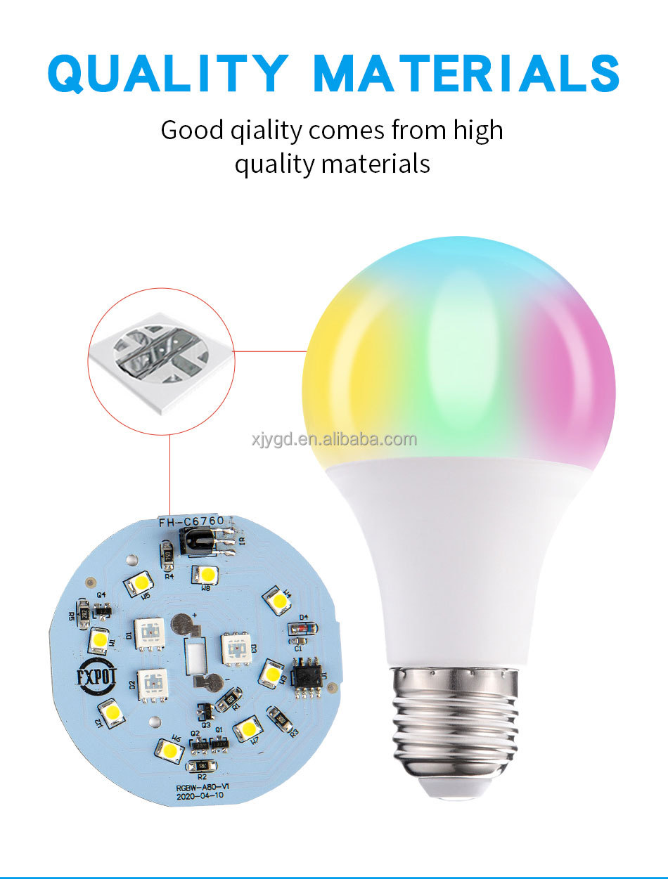 Bestview RGB LED Light Bulb, Color Changing Light Bulbs With Remote Control, RGBW Warm White 5W E27 Screw Base,Mood Light Flood Light Bulb-16 Color Choices For Home Party Bedroom Outdoor(2 Pack