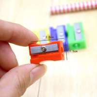 Taille-crayon Bonvan de qualité supérieure, double trou, en plastique, avec logo personnalisé, mécanique, mini, pas cher, promotionnel pour l'école