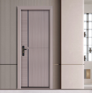 Pintu kayu dalam ruangan kamar tidur gaya Modern pintu kayu pintu apartemen pintu depan - Product Image 3