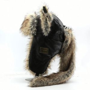 Trapper <b>Hat</b> Fur New Design Wholesale Winter Women Adults Earflap Leather <b>Hat</b> Trooper <b>Hat</b> Adjustable - Product Image 2