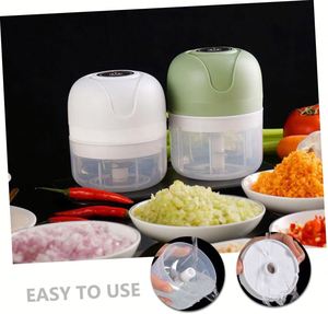 Mini Picadora de Carne Eléctrica USB, Prensa de Ajo, Control por Aplicación, Funcionamiento Silencioso, Triturador Inalámbrico Doméstico, Plástico para Alimentos Complementarios - Product Image 3