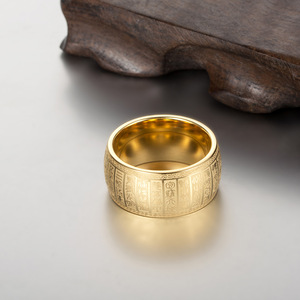 Nhẫn Thần Chú Taiyi Jinguang Niêm Phong Bằng Thép Titan Nhẫn Thần Chú Đạo Giáo Nhẫn Bằng Thép Không Gỉ Kéo Ngón Tay Nam Cổ Điển - Product Image 3