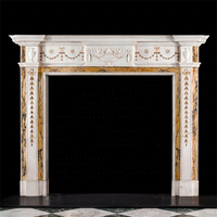 Cheminées d'angle en marbre décor flamme pièces pour cheminée électrique chauffage cheminée en marbre entourage