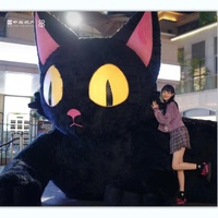 Vente Flash : Ours en Peluche Gonflable de Noël pour Décoration de Fête en Extérieur, Modèle Gonflable de Chat Noir Monstre de Dessin Animé