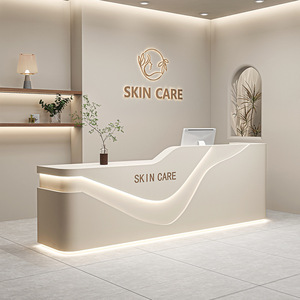 Bàn tiếp tân sơn mài tối giản có thể tùy chỉnh cho các Thẩm Mỹ Viện văn phòng y tế cửa hàng quần áo Bars-Internet-Mới nổi tiếng - Product Image 2