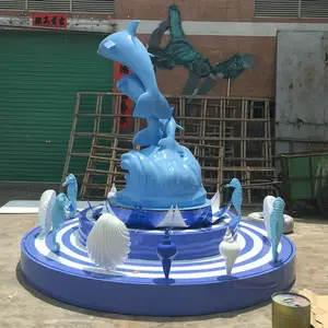 Fiberglass Whale Spray Sculpture Glass Fiber Whale Fountain Statue For Garden Landscape