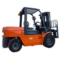Chariot élévateur IC de 5 tonnes métriques de qualité supérieure, avec transmission par fluide à changement de vitesse, mât à vue large, pour le chargement et le déchargement en port et en quai, capacité moderne