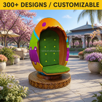 Décoration de Pâques : Chaise Œuf Géante 3D en Fibre de Verre, Imperméable, pour Extérieur, Commerciale, Personnalisable, pour Cabine Photo