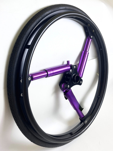 Sillas de ruedas deportivas y de carreras con ruedas aerodinámicas estilo Spinergy de aleación de titanio de 24 pulgadas - Product Image 2