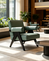 Fauteuil de loisirs design sophistiqué, confort optimal, pour chambre d'hôtel 5 étoiles, projet FF&E