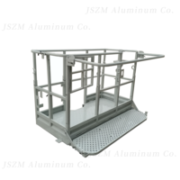 Plateforme de travail suspendue en aluminium durable pour la construction de façades en hauteur, l'entretien et le nettoyage de fenêtres