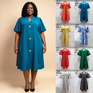 Robes décontractées <span class=keywords><strong>grande</strong></span> <span class=keywords><strong>taille</strong></span> en gros – Robes d'été élégantes et amples pour femmes et jeunes filles - Product Image 3