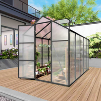 Kit de serre écologique à structure en aluminium et couverture en polycarbonate, facilement assemblable pour usage en jardin, résistant aux intempéries