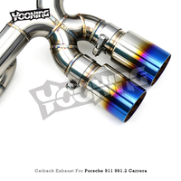 Système d'échappement Boska à soupapes GT3 personnalisé avec silencieux cat-back en acier inoxydable SS304 pour Porsche 911 991.2 Carrera 4/S/4S 3.0T 2016-2018