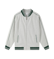 Veste de baseball à blocs de couleur avec fermeture éclair, nouvelle arrivée automne/hiver 2025, taille plus, style américain décontracté