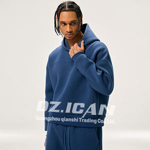 Qianshi 500 Gsm survêtement coupe-vent survêtement 100% coton Football polaire lourd surdimensionné Tech polaire hommes survêtements - Product Image 4